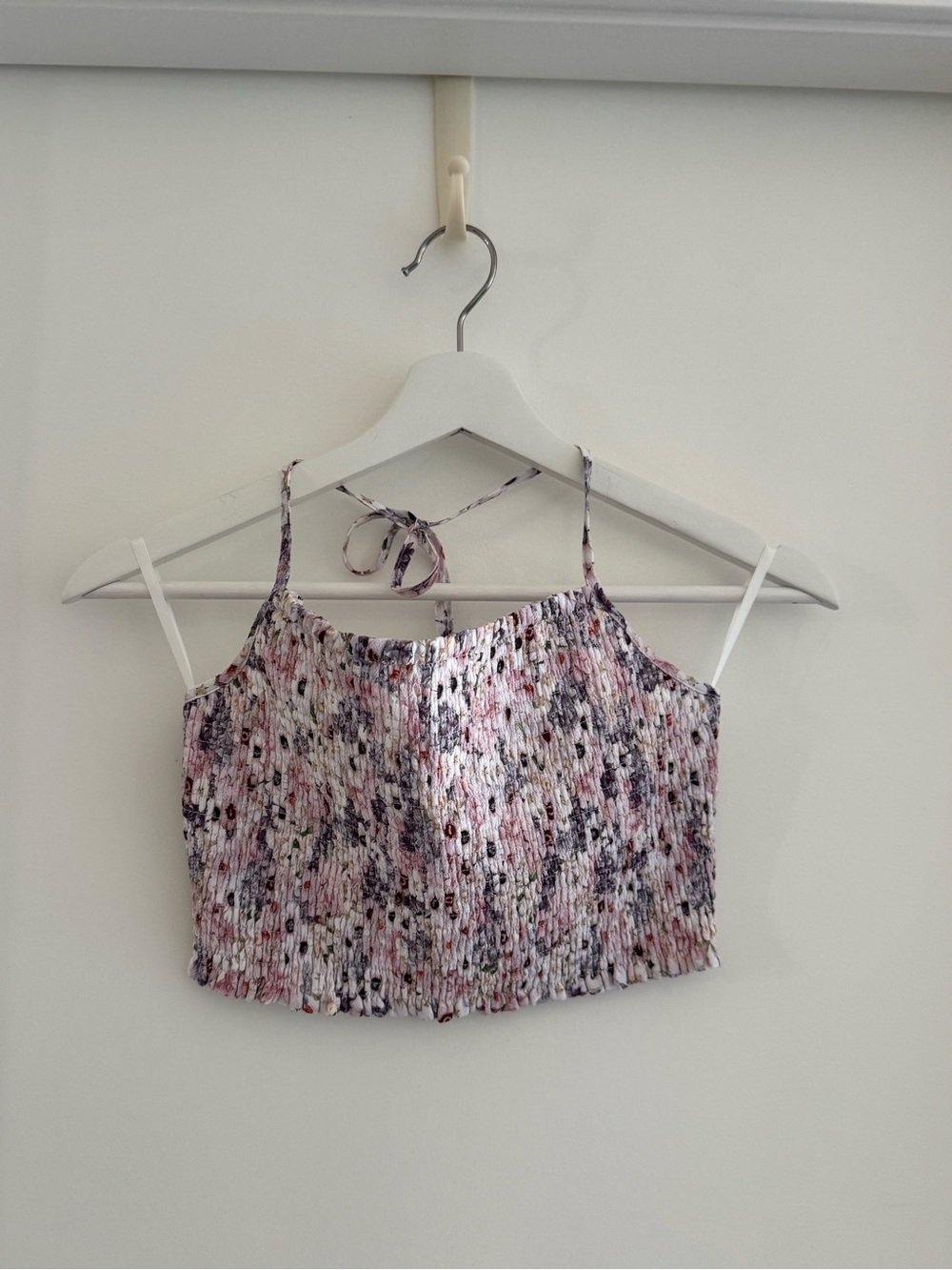 NWOT Aritzia (Sunday Best) Smocked Floral Print Crop Cami Top - Size